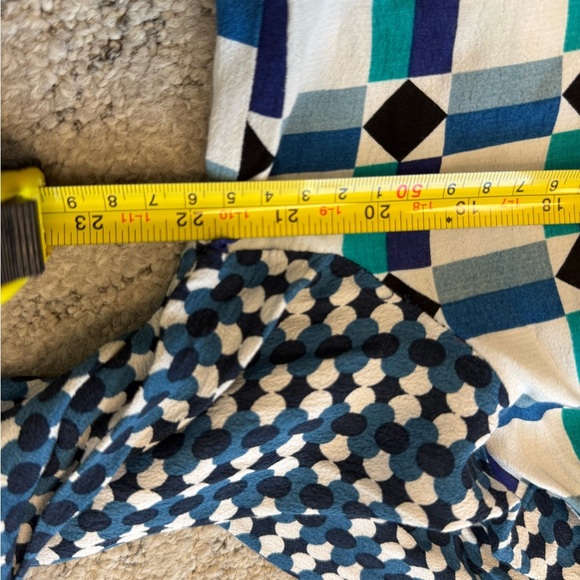 Maeve (Anthropologie) size 12 GUC Blue and White 3/4 Sleeve Crew Neck Dress - Picture 10 of 13